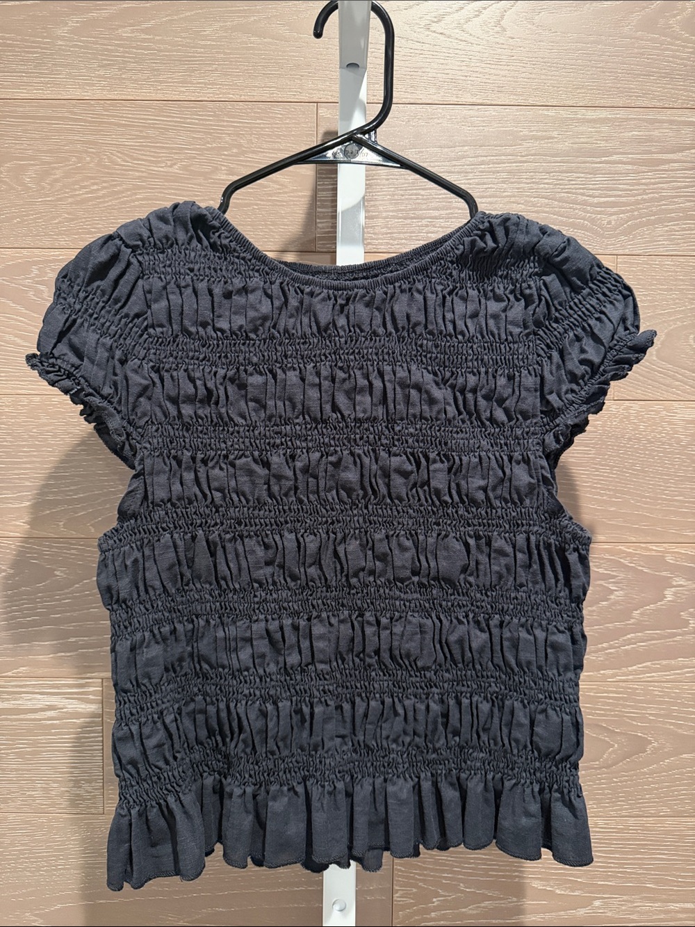 Smocked Cap Sleeve Cotton Top